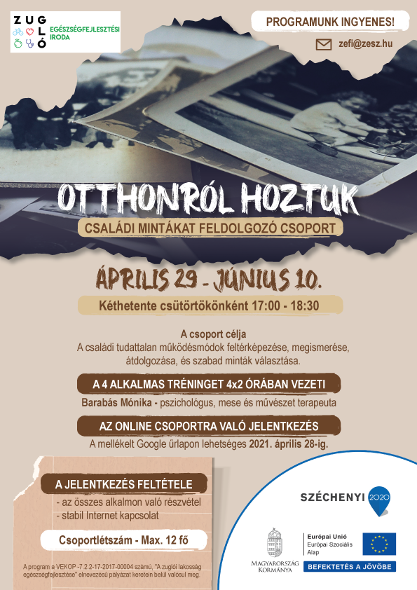 Otthonról hoztuk családi mintákat feldolgozó csoport