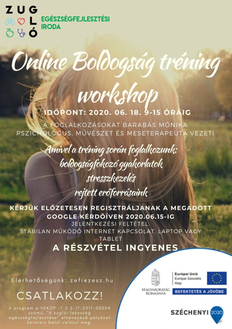 Online boldogság tréning workshop