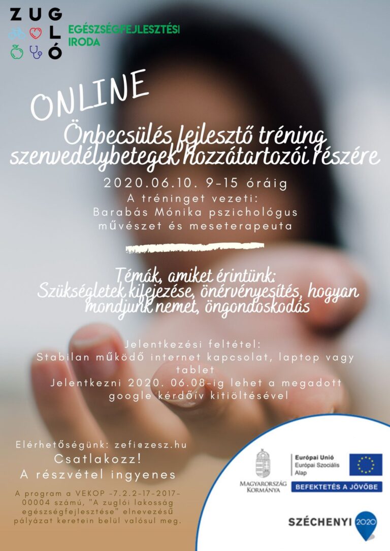 Önbecsülés fejlesztő tréning szenvedélybeteg hozzátartozók részére