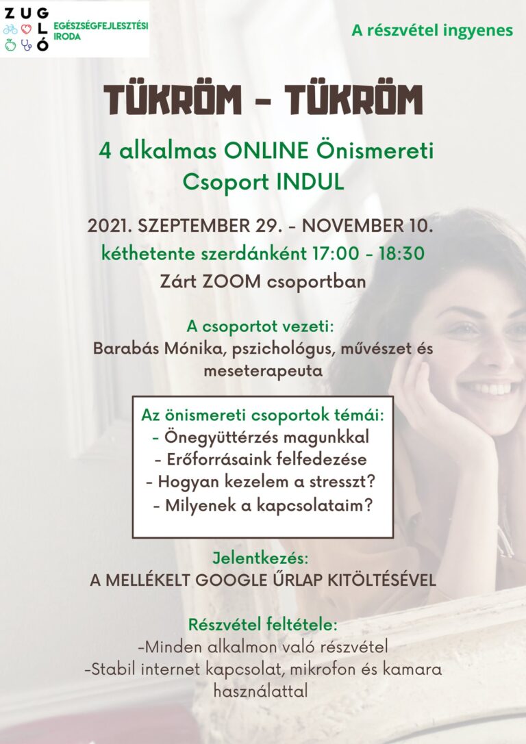 Tükröm-tükröm önismereti csoport