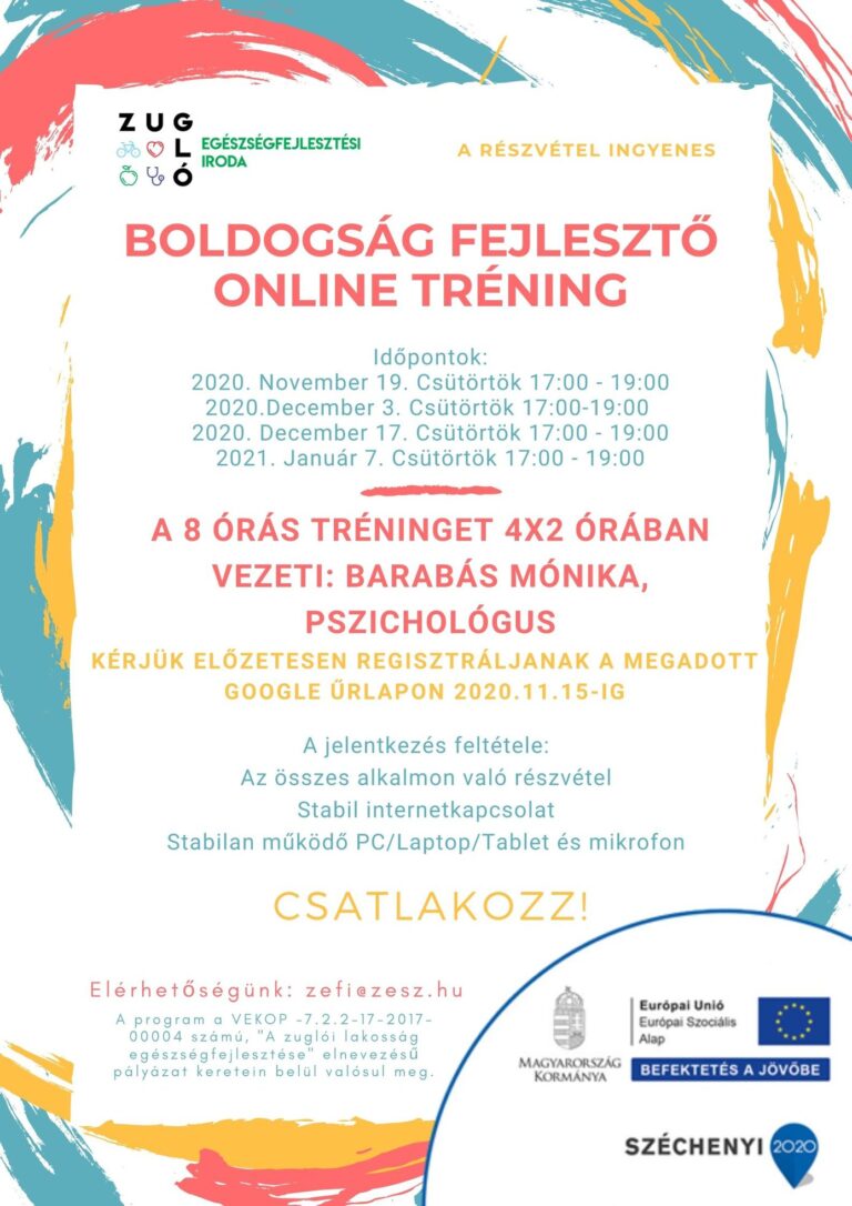 Boldogságfejlesztő tréning