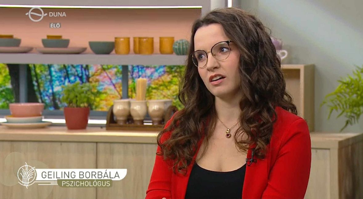 Geiling Borbála pszichológus a Duna TV Családbarát magazinban