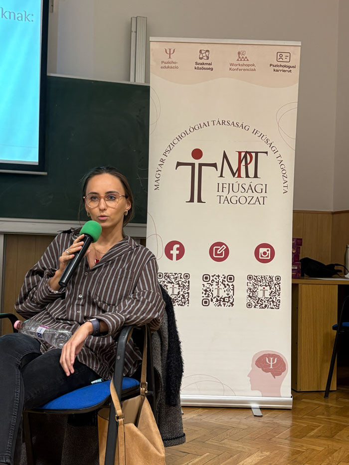 Kocsis-Petra-Magyar-Pszichológiai-Társaság Kocsis Petra Magyar Pszichológiai Társaság. Ifjúsági sorozat előadása